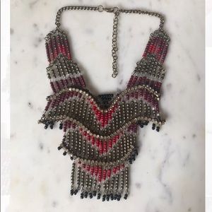 Free People beaded bling festival necklace retail $38 bohemian boho